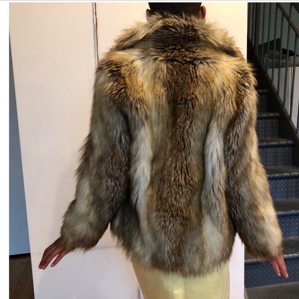 $495 ZADIG & VOLTAIRE Fame Faux Fur  Short Jacket NWOT/sz S - Picture 14 of 16